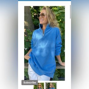 LIMITED EDITION Sloppy Joe Diana Zip Neck in Diana Blue. Authentic from UK. NWT